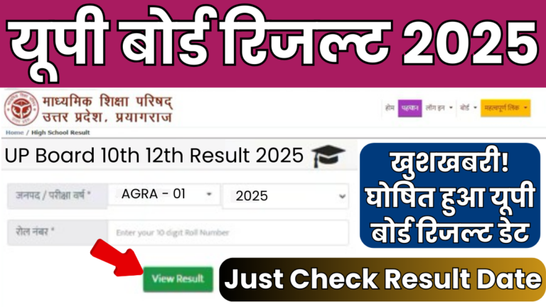 UPMSP UP Board 10th 12th Result 2025