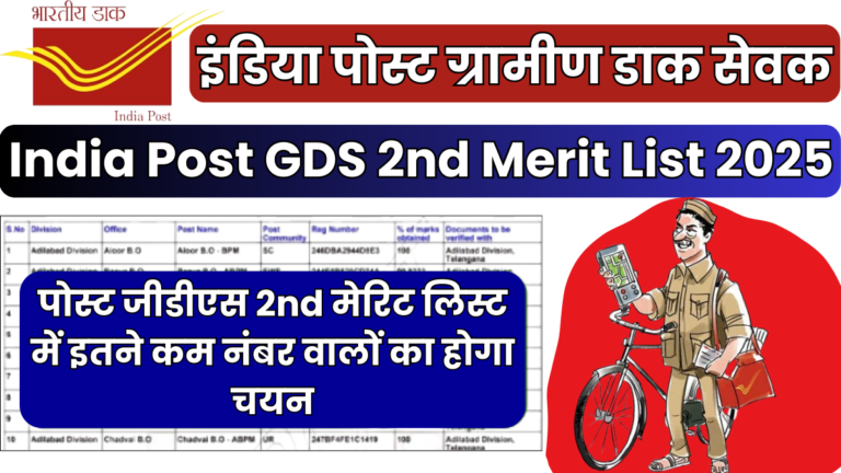 India Post GDS 2nd Merit List 2025