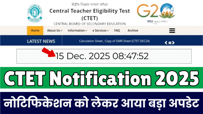 CTET Notification 2025